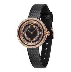 Emporio Armani Analógové hodinky  ružové zlato / čierna / priehľadná