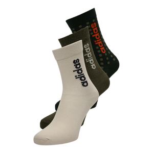 ADIDAS PERFORMANCE Športové ponožky 'Graphic Crew '  kaki / jedľová / tmavooranžová / biela ako vlna