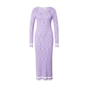 Cotton On Pletené šaty  levanduľová / pastelovo fialová / biela