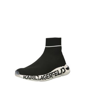 Karl Lagerfeld Členkové tenisky 'QUADRA'  čierna / biela