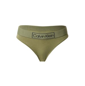 Calvin Klein Underwear Tangá  olivová / čierna