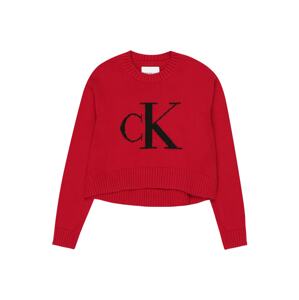 Calvin Klein Jeans Sveter  červená / čierna