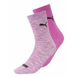 PUMA Ponožky  eozín / s ružovými fľakmi / čierna