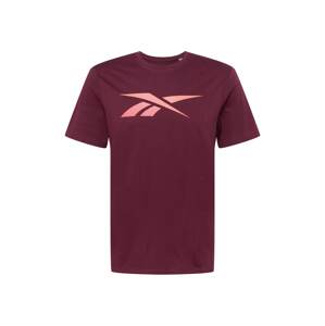 Reebok Sport Funkčné tričko  broskyňová / bordová / svetločervená
