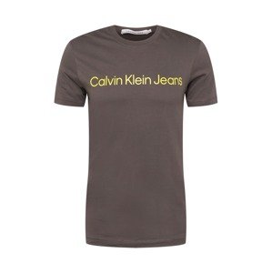 Calvin Klein Jeans Tričko  žltá / farby bahna