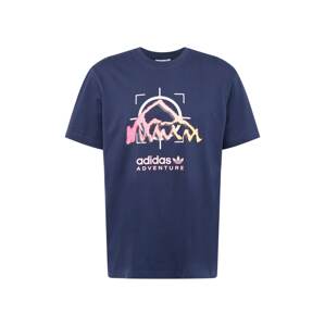 ADIDAS ORIGINALS Tričko 'Adventure Ride'  námornícka modrá / marhuľová / pastelovo ružová / biela