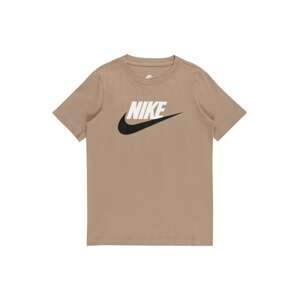 Nike Sportswear Tričko 'FUTURA'  svetlohnedá / čierna / biela