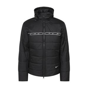 Nike Sportswear Prechodná bunda 'Repeat'  čierna / biela