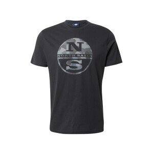 North Sails Tričko  čierna / modrosivá / sivá / svetlosivá