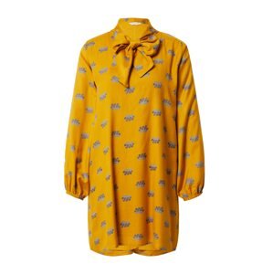 Compania Fantastica Košeľové šaty 'Vestido'  zlatá žltá / tmavofialová / svetlomodrá