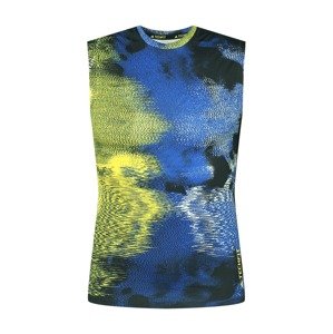 ADIDAS PERFORMANCE Funkčné tričko 'Techfit Allover Print '  modrá / žltá / čierna