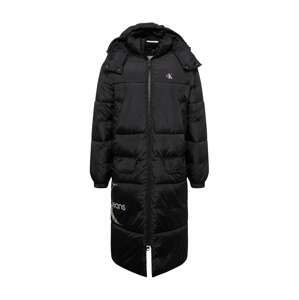 Calvin Klein Jeans Zimný kabát  svetlosivá / čierna / biela
