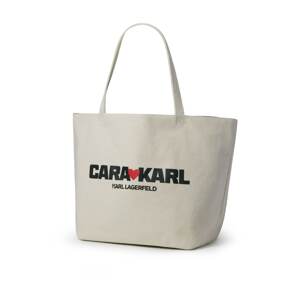 KARL LAGERFELD x CARA DELEVINGNE Shopper  béžová / červená / čierna