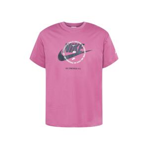 Nike Sportswear Tričko  eozín / čierna / biela