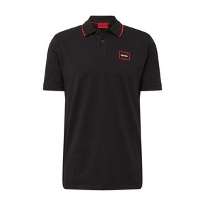 HUGO Tričko 'Demlock'  čierna / červená / biela