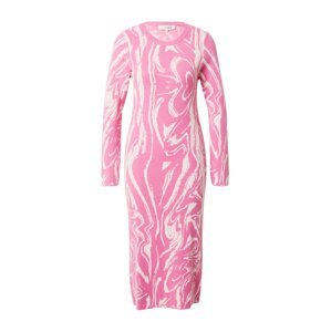 A-VIEW Pletené šaty 'Kira'  ružová / biela