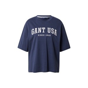 GANT Oversize tričko  námornícka modrá / biela