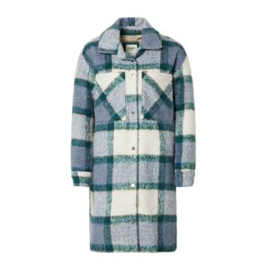 Abercrombie & Fitch Prechodný kabát  krémová / modrosivá / smaragdová