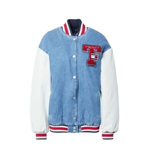 Tommy Jeans Prechodná bunda  námornícka modrá / modrá denim / ohnivo červená / biela