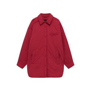 Pull&Bear Prechodná bunda  karmínovo červená