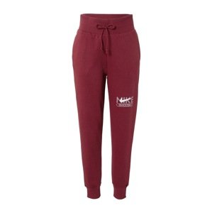Nike Sportswear Nohavice  tmavočervená / biela
