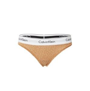 Calvin Klein Underwear Tangá  karí / čierna / biela