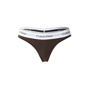 Calvin Klein Underwear Tangá  čokoládová / svetlosivá / čierna / biela