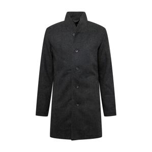 JACK & JONES Prechodný kabát  tmavosivá / čierna