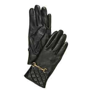 PIECES Prstové rukavice 'NOFIA'  zlatá / čierna