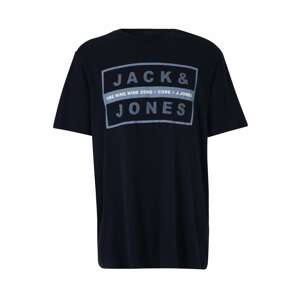 Jack & Jones Plus Tričko 'STORM'  námornícka modrá / dymovo modrá / biela