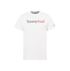 Tommy Jeans Tričko  oranžová / čierna / biela