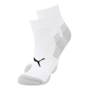PUMA Športové ponožky  svetlosivá / čierna / biela