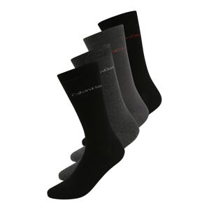 Calvin Klein Ponožky  sivá / jasne červená / čierna / biela