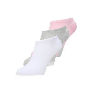 PUMA Športové ponožky  sivá melírovaná / svetloružová / biela