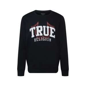 True Religion Mikina  čierna / čerešňová / biela