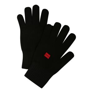HUGO Prstové rukavice 'Waff'  červená / čierna