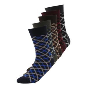 BURTON MENSWEAR LONDON Ponožky  modrá / kaki / tmavočervená / čierna
