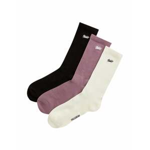 Pull&Bear Ponožky  fialová melírovaná / čierna / biela