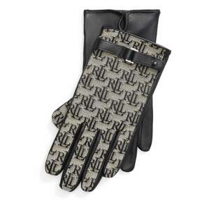 Lauren Ralph Lauren Prstové rukavice  béžová / čierna